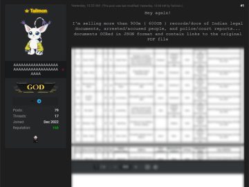 900 Million Indian Police Records Stolen, Sold on Dark Web Indian police records