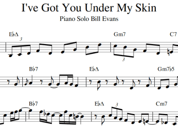Ive Got You Under My Skin Bill Evans Solo Transcription