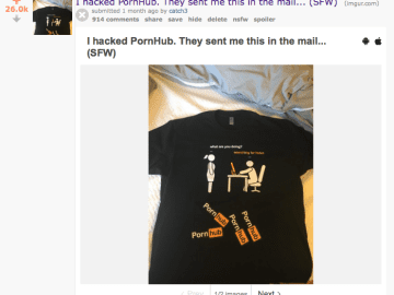 Penetrating PornHub – XSS vulns galore (plus a cool shirt!) Penetrating PornHub - XSS vulns galore (plus a cool shirt!)