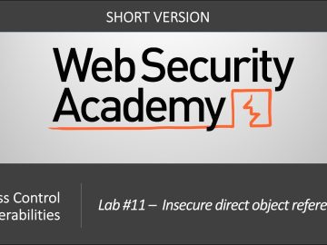 Broken Access Control Lab 11 Insecure direct object references scaled