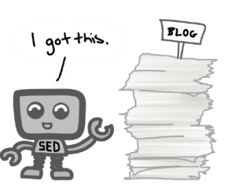 How to replace a string with sed in current and