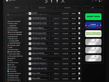 New Darkweb marketplace STYX for any kind of financial fraud scaled