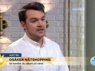 Detectify talked about e-commerce security on TV4’s Nyhetsmorgon frans