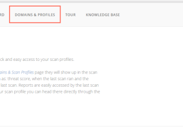 Introducing domains and scan profiles