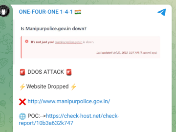 Team 1 4 1 Claims Cyber Attack On Manipur Police Website
