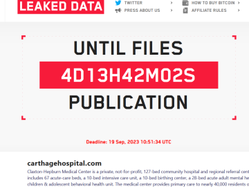 Lockbit ransomware gang hit the Carthage Area Hospital and the