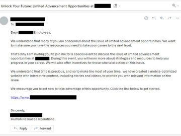 AI generated phishing email