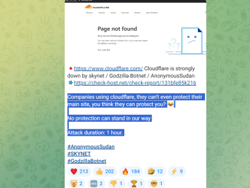 After ChatGPT Anonymous Sudan took down Cloudflare website