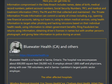 Five Canadian Hospitals impacted by a ransomware attack on TransForm