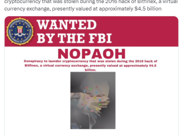 Nopaoh WANTED For 2016 Bitfinex Hack NSA Releases Notice