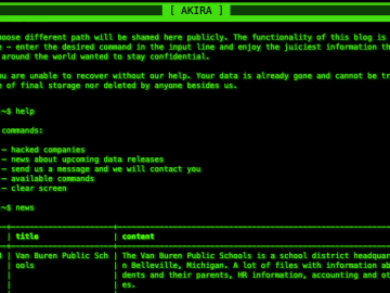 Akira Ransomware Claims Van Buren Public School Data Breach