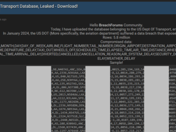 United States Department Of Transportation Data Compromised