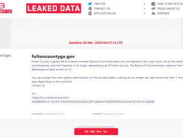 FBI’s LockBit Takedown Postponed a Ticking Time Bomb in Fulton County, Ga. – Krebs on Security FBI’s LockBit Takedown Postponed a Ticking Time Bomb in Fulton County, Ga. – Krebs on Security