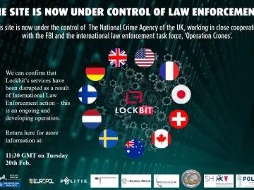 LockBit disrupted by international law enforcement task force LockBit disrupted by international law enforcement task force