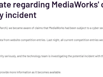 MediaWorks Cyberattack Confirmed NZ Citizens Data Exposed