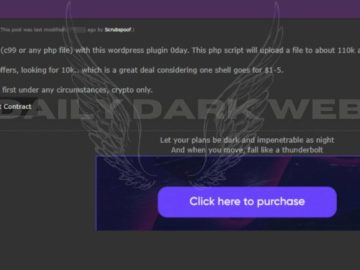 WordPress Zero-Day Exploit Up For Sale On Dark Web WordPress Zero-day Exploit