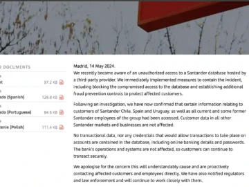 Customer & Employee Info Compromised Santander Data Breach Bank