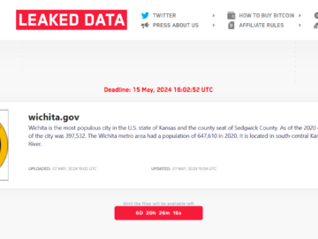 LockBit gang claimed responsibility for the attack on City of Wichita LockBit gang claimed responsibility for the attack on City of Wichita