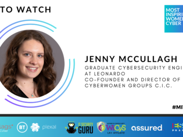 MIWIC2024 One To Watch Jenny McCullagh Graduate Cybersecurity Engineer at