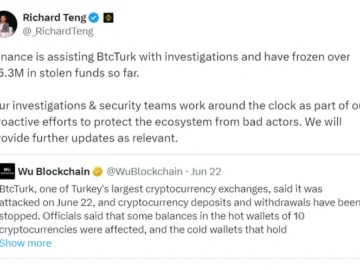 Binance Freezes $5.3M In Funds From BtcTurk Cyberattack BtcTurk cyberattack