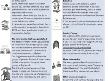 NHS Dumfries And Galloway Warns Of Data Breach NHS Dumfries and Galloway