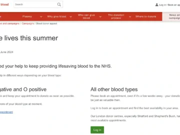 NHS Pleads For O Blood-type Donors After Attack NHS Blood and Transplant (NHSBT) Ransomware Blood Donations