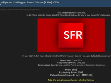 Millions Of Users Potentially Exposed SFR Telcom Data Breach