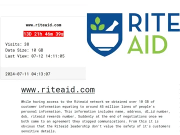 Rite Aid Data Breach Exposes 45M Records By RansomHub Rite Aid Data Breach by RansomHub Ransomware Group