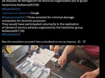 Spanish Police Arrests NoName Hackers Spanish Police NoName