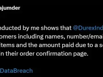 Durex India Data Breach Allegedly Exposes Customer Data Durex India Data Breach