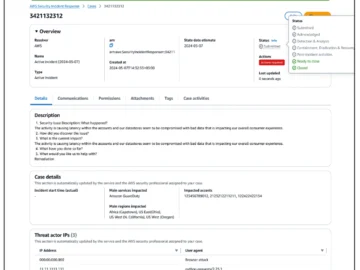 AWS offers incident response service