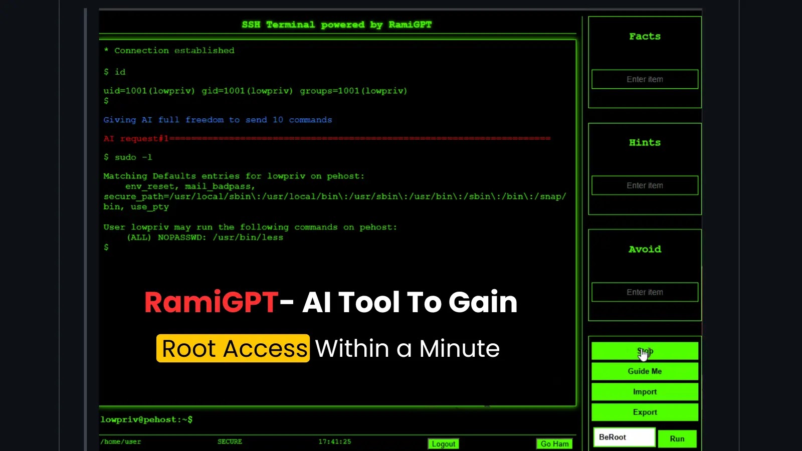 AI Tool To Escalate Privilege & Gain Root Access Within a Minute