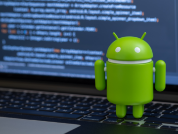 Android devices track you before you even sign in Android figurine on keyboard