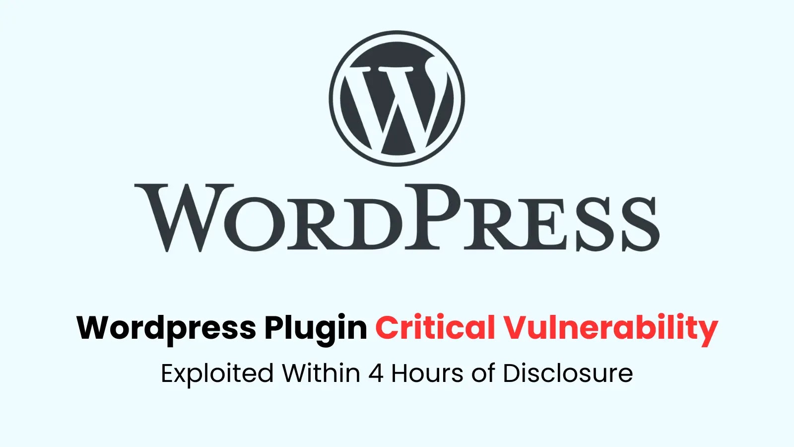 100,000+ Installed Wordpress Plugin Critical Vulnerability Exploited