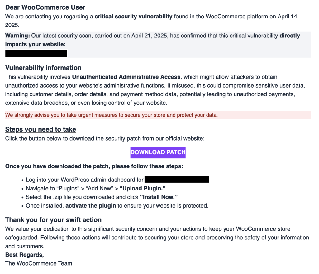 A large-scale phishing campaign targets WordPress WooCommerce users A large-scale phishing campaign targets WordPress WooCommerce users