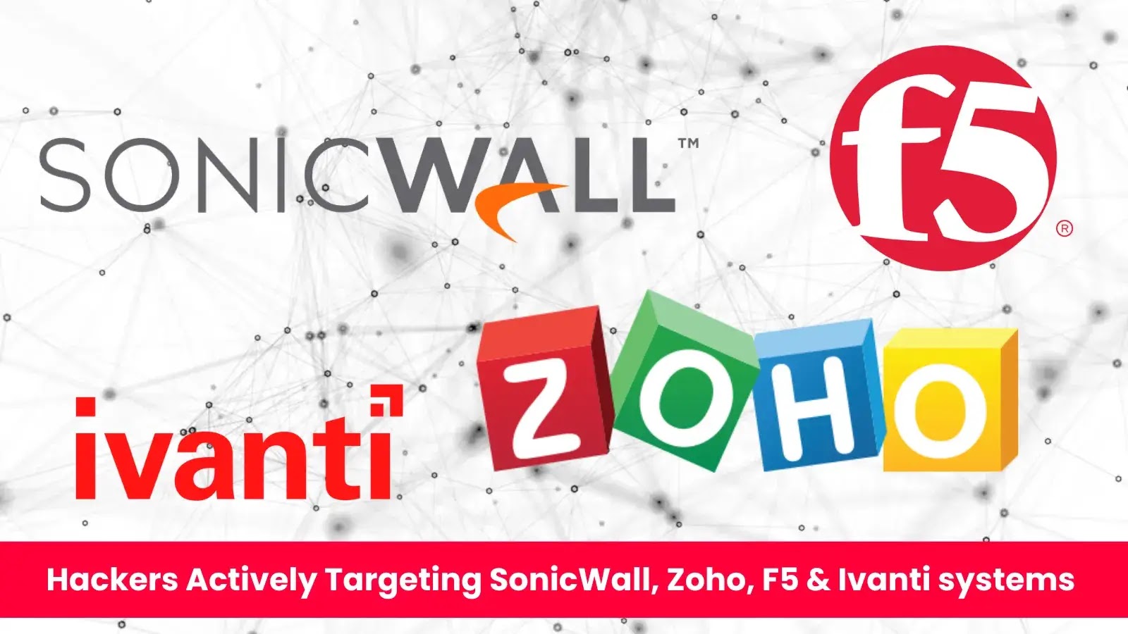 Hackers Exploiting Vulnerabilities in SonicWall, Zoho, F5 & Ivanti Systems