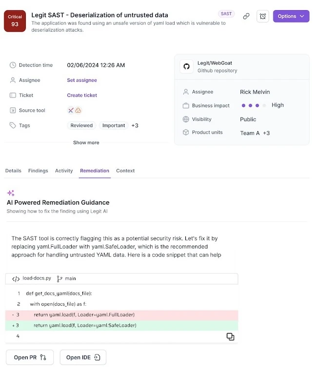 Legit leverages AI in ASPM platform to find, fix, and prevent vulnerabilities