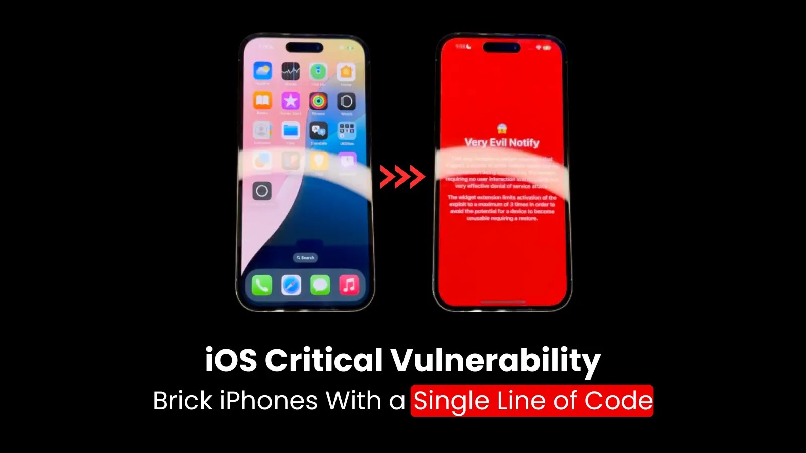 New iOS Critical Vulnerability That Could Brick iPhones With a Single Line of Code