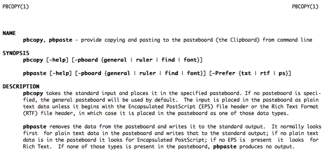 OS X: Manipulating the Clipboard via Command Line