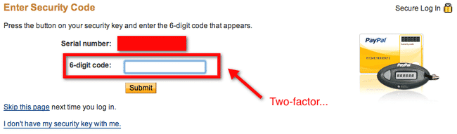 PayPal and Two-Factor Authentication: A “Weakest Link” Case in Point