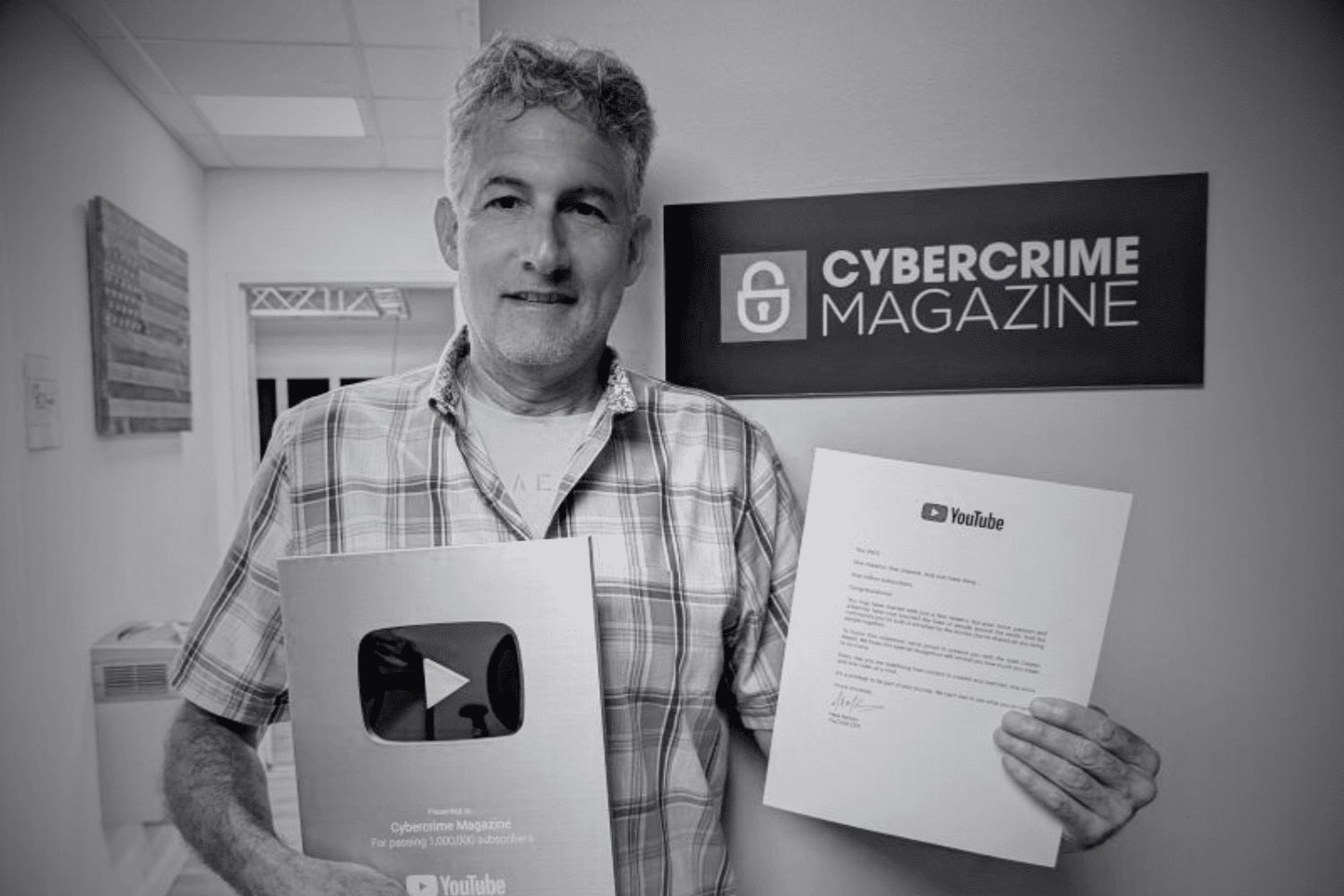 Cybercrime Magazine YouTube Channel Receives Gold Creator Award