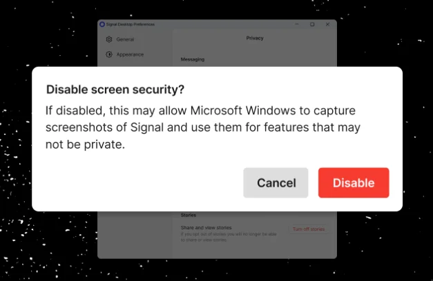 Signal blocks Microsoft Recall from screenshotting conversations