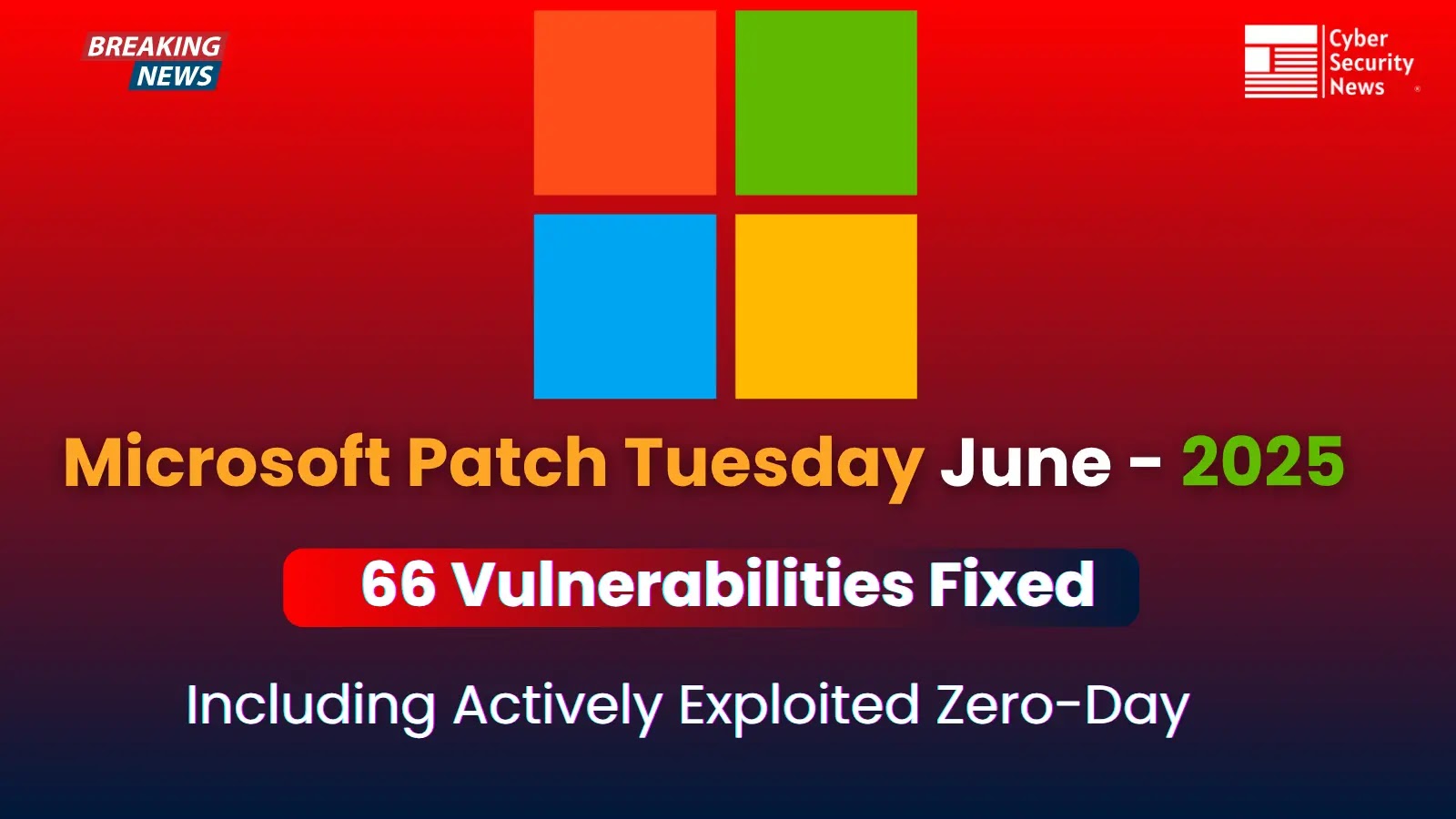 Microsoft Patch Tuesday June 2025 – 66 Vulnerabilities Patched Including 2 Zero-Day