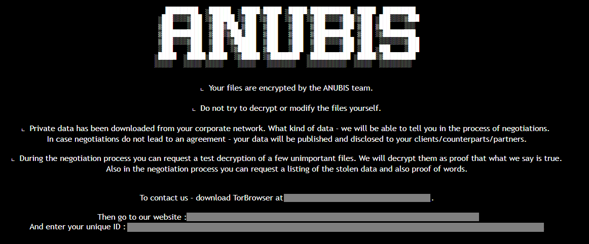 New Anubis RaaS includes a wiper module New Anubis RaaS includes a wiper module