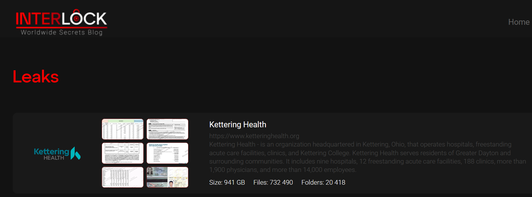 Ransomware Gang Leaks Alleged Kettering Health Data Ransomware Gang Leaks Alleged Kettering Health Data