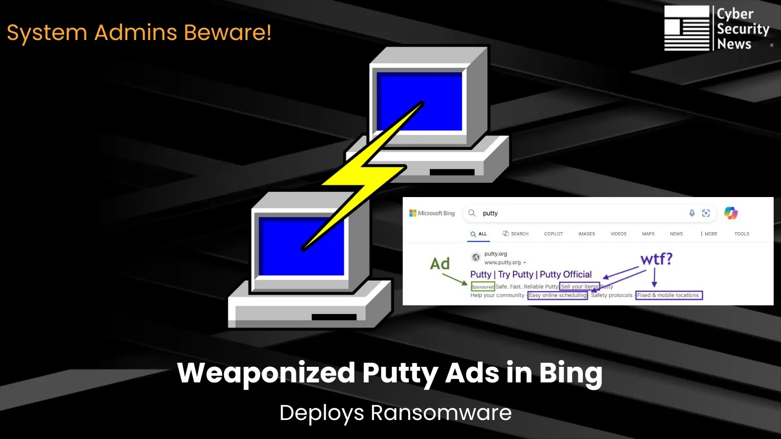 System Admins Beware! Weaponized Putty Ads in Bing Deliver Ransomware Downloads