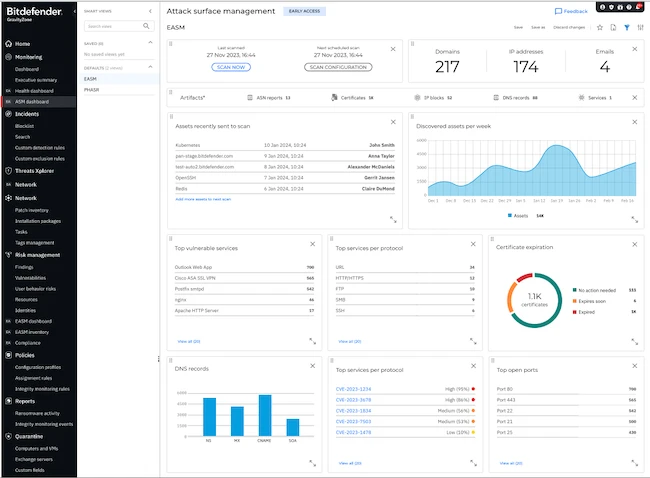 Bitdefender GravityZone EASM reduces threat exposure