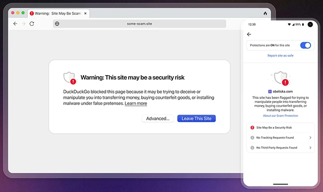 DuckDuckGo's Scam Blocker now blocks more types of scams