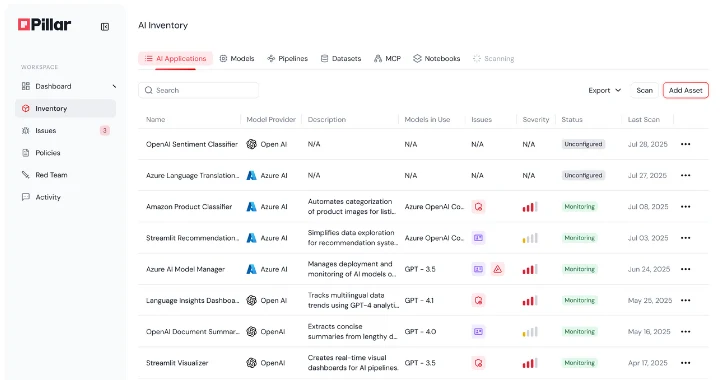 A Look Inside Pillar’s AI Security Platform Pillar Security AI Security Platform
