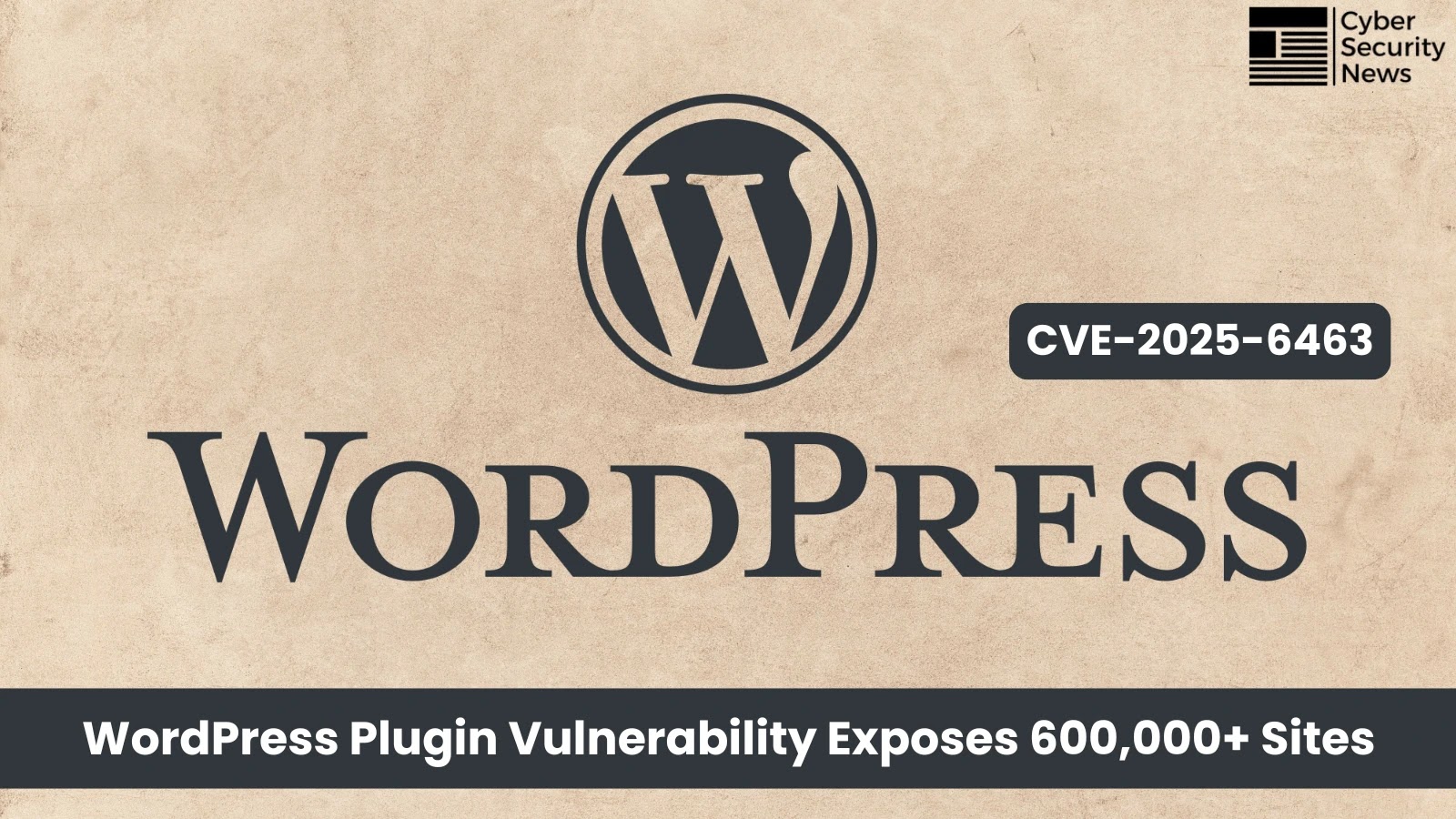 Critical WordPress Plugin Vulnerability Exposes 600,000+ Sites to Remote Takeover